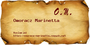 Omoracz Marinetta névjegykártya